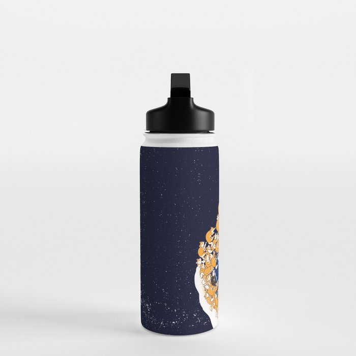 Shiba Inu The Great Wave in Night Water Bottle Gallery Image 3