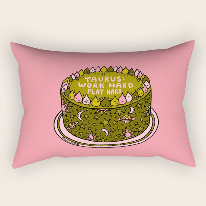 Taurus Cake Rectangular Pillow Gallery Image 2