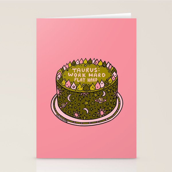 Taurus Cake Stationery Card Gallery Image 1