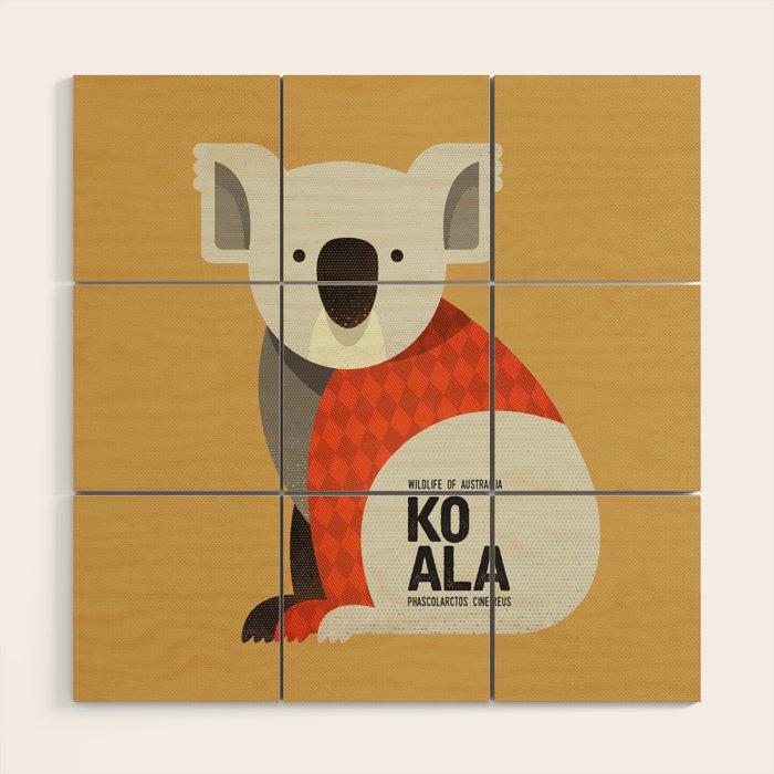 Hello Koala Wood Wall Art