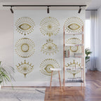 Evil Eyes - Gold Palette Wall Mural Gallery Image 1
