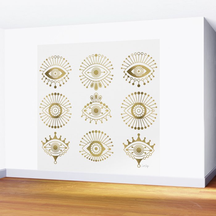 Evil Eyes - Gold Palette Wall Mural Gallery Image 2
