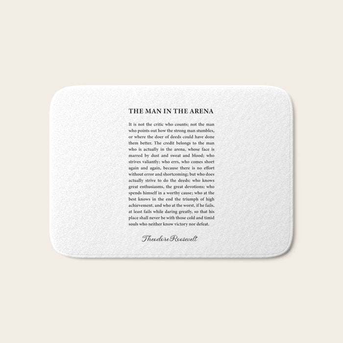 The Man In The Arena Bath Mat Gallery Image 1