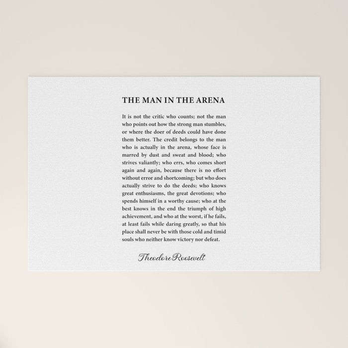 The Man In The Arena Welcome Mat Gallery Image 1