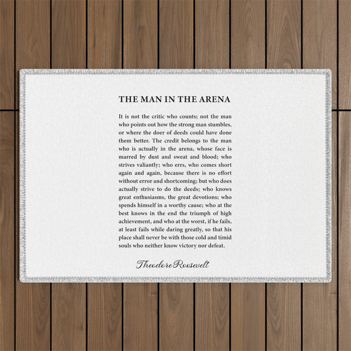 The Man In The Arena Outdoor Rug Gallery Image 1