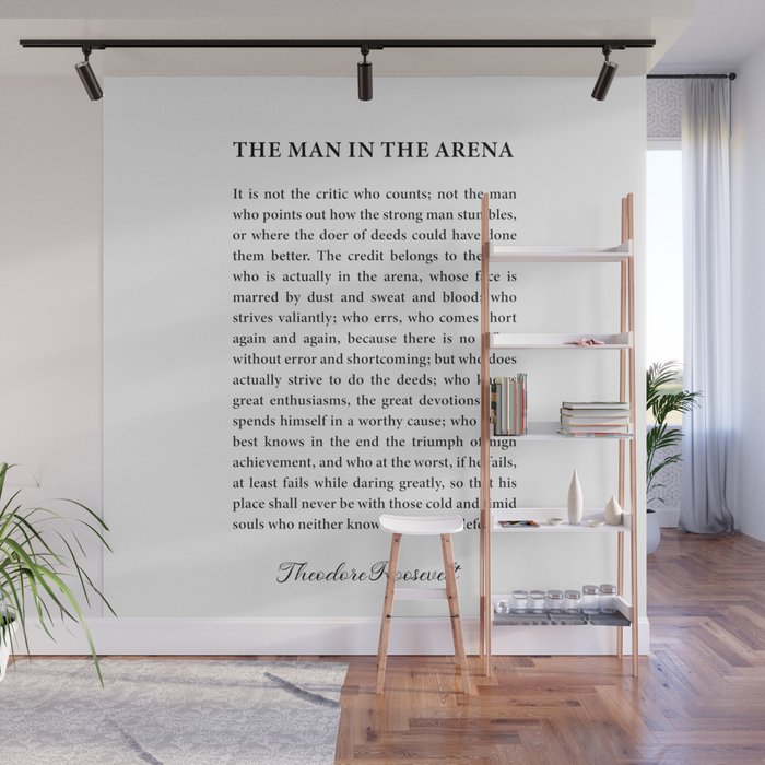 The Man In The Arena Wall Mural Gallery Image 1