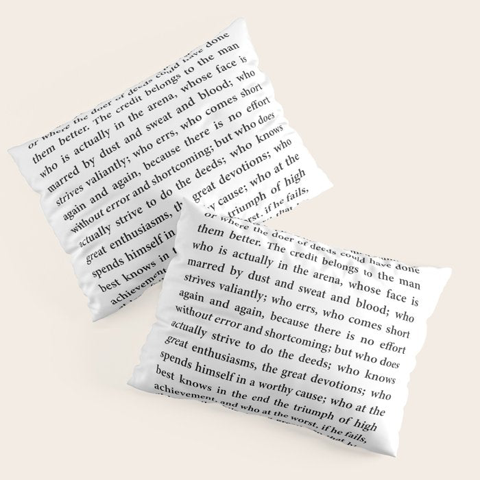 The Man In The Arena Pillow Sham Gallery Image 1