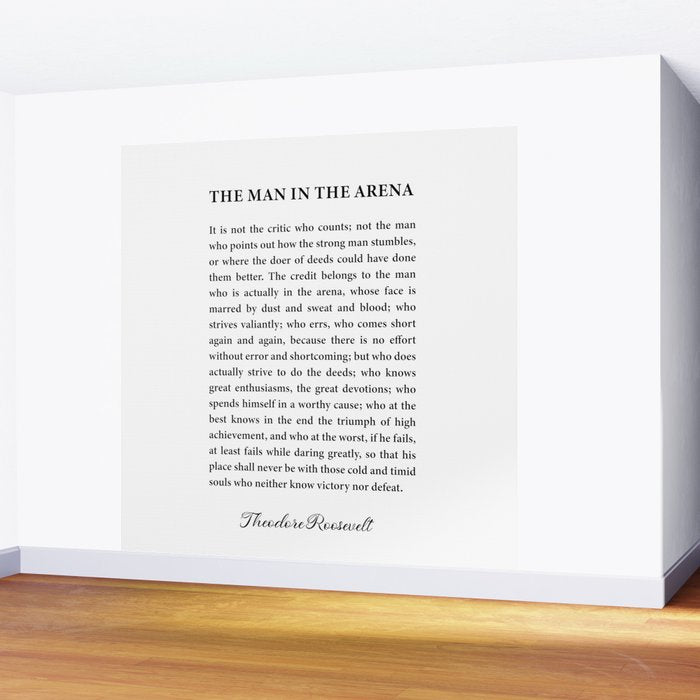 The Man In The Arena Wall Mural Gallery Image 2