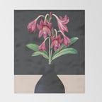 Flowers in Black Vase 3 Throw Blanket Gallery Image 2