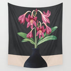 Flowers in Black Vase 3 Wall Tapestry Gallery Image 4