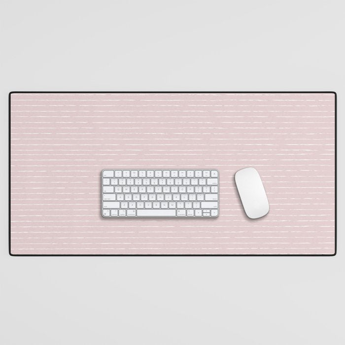 Lines II (Light Pink) Desk Mat Gallery Image 1