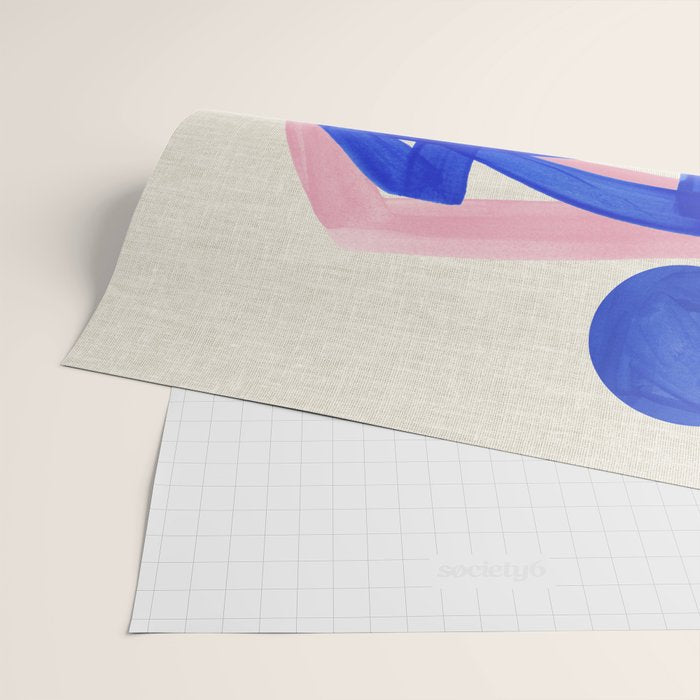 Blue Bow Wrapping Paper Gallery Image 2