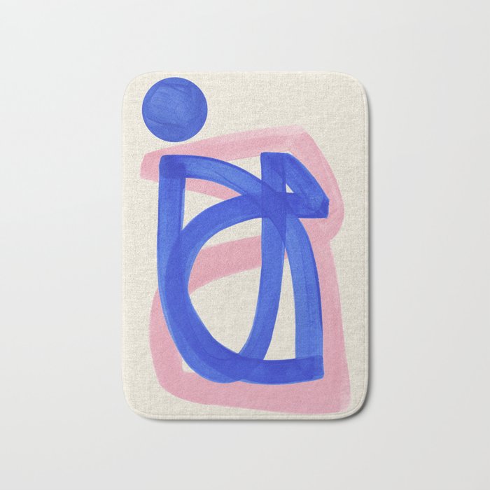 Blue Bow Bath Mat Gallery Image 1