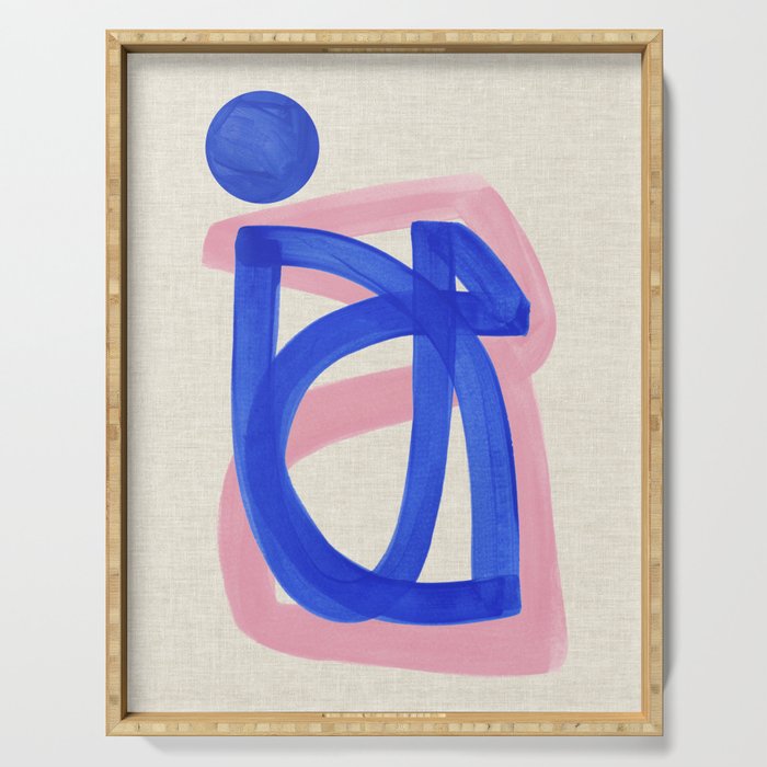 Blue Bow Serving Tray Gallery Image 1