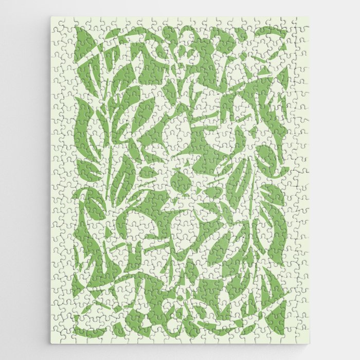 Floral Pattern: Forest Green Edition Jigsaw Puzzle Gallery Image 1