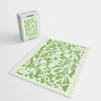 Floral Pattern: Forest Green Edition Jigsaw Puzzle Gallery Image 2