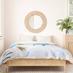 Greek Fantasy, Greece Travel Tropical Photography, Nature Landscape Ocean Architecture Graphic Duvet Cover Gallery Image 3