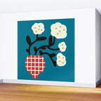 Modern Minimalist Cotton Flowers Wall Mural Gallery Image 2