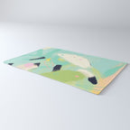 minimal floral abstract art Rug Gallery Image 3