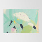 minimal floral abstract art Rug Gallery Image 2