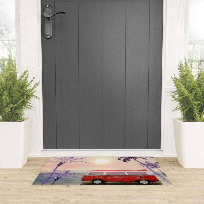 Beach Van Welcome Mat Gallery Image 3