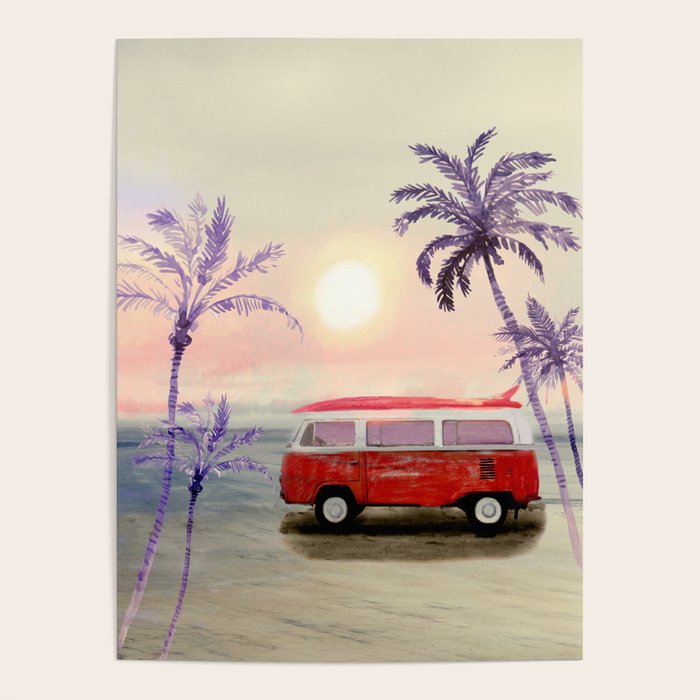 Beach Van Poster Gallery Image 4