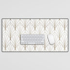 Art Deco Waterfalls // White Desk Mat Gallery Image 1