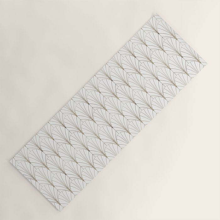 Art Deco Waterfalls // White Yoga Mat Gallery Image 1