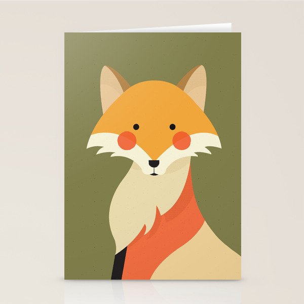 Red Fox, Animal Portrait Stationery Card Gallery Image 2