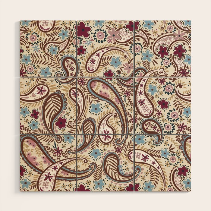 Whimsical Paisley Romance Wood Wall Art Gallery Image 1