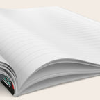 Geo spring animal party // green grey linen texture background brown aqua mint orange and neon red details Notebook Gallery Image 2