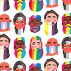 Gay pride rainbow gender flags beard men Coffee Mug Gallery Image 2