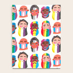 Gay pride rainbow gender flags beard men Notebook Gallery Image 4