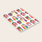 Gay pride rainbow gender flags beard men Notebook Gallery Image 3