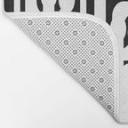 Black and White Mid-Century Modern Loop Pattern Bath Mat Gallery Image 2