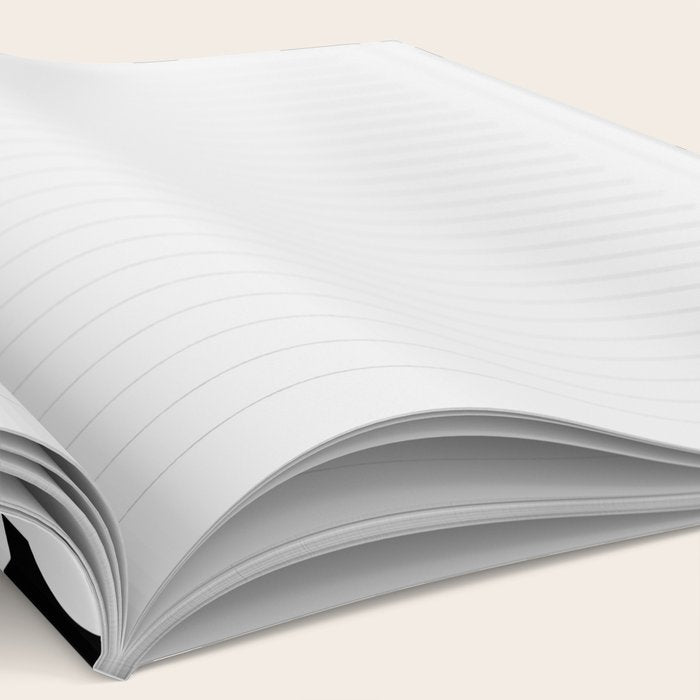 Black and White Mid-Century Modern Loop Pattern Notebook Gallery Image 2