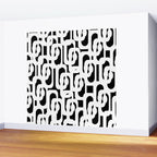 Black and White Mid-Century Modern Loop Pattern Wall Mural Gallery Image 2
