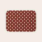 Vintage Stars VII Ruby Red Bath Mat Gallery Image 1
