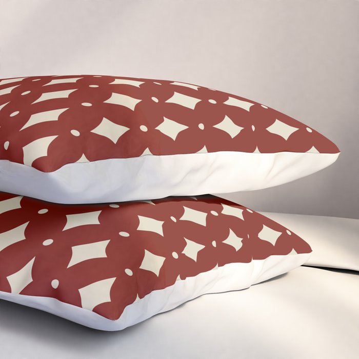 Vintage Stars VII Ruby Red Pillow Sham Gallery Image 3
