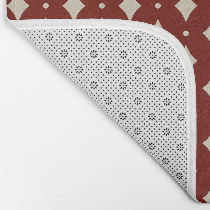 Vintage Stars VII Ruby Red Bath Mat Gallery Image 2