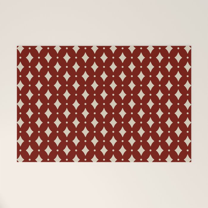 Vintage Stars VII Ruby Red Welcome Mat Gallery Image 1