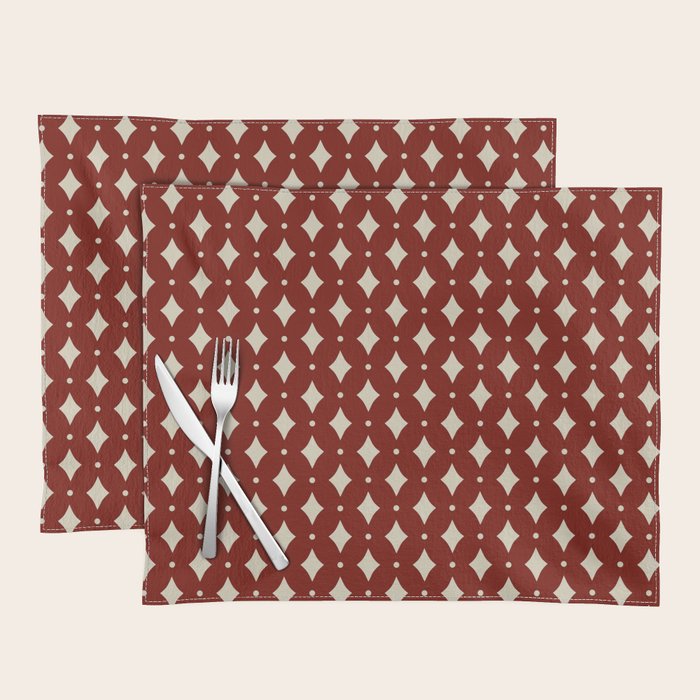 Vintage Stars VII Ruby Red Placemat Gallery Image 1