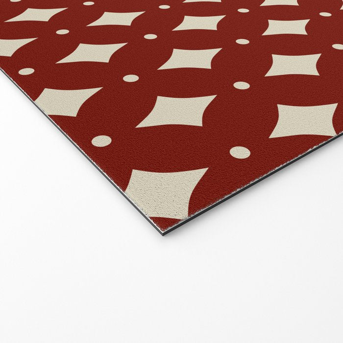 Vintage Stars VII Ruby Red Welcome Mat Gallery Image 2
