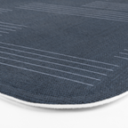 Minimal Striped Pattern, Navy Blue Bath Mat Gallery Image 3