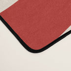 Wavy Loops Retro Abstract Pattern Red and Almond Cream Desk Mat Gallery Image 4