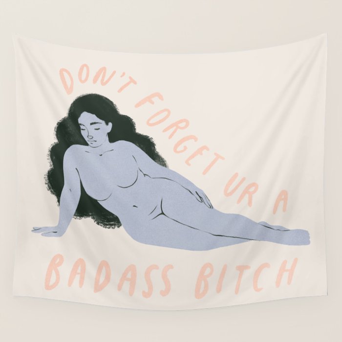 badass bitch Wall Tapestry Gallery Image 4