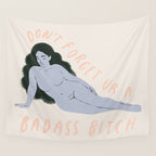 badass bitch Wall Tapestry Gallery Image 4