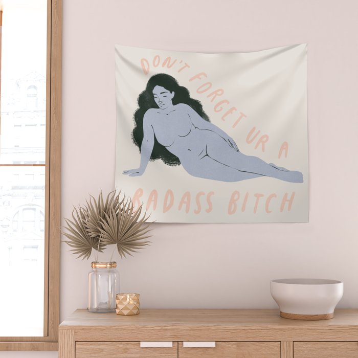 badass bitch Wall Tapestry Gallery Image 2