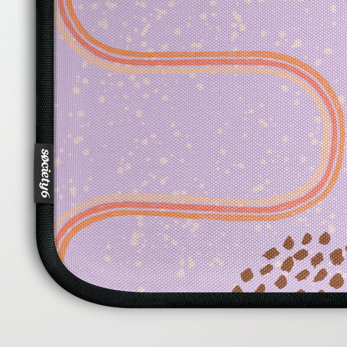 Abstract Fields in Lavender & Brown Laptop Sleeve Gallery Image 3
