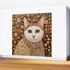 Gustav Klimt Cat with Colorful Costume Wall Mural Gallery Image 2